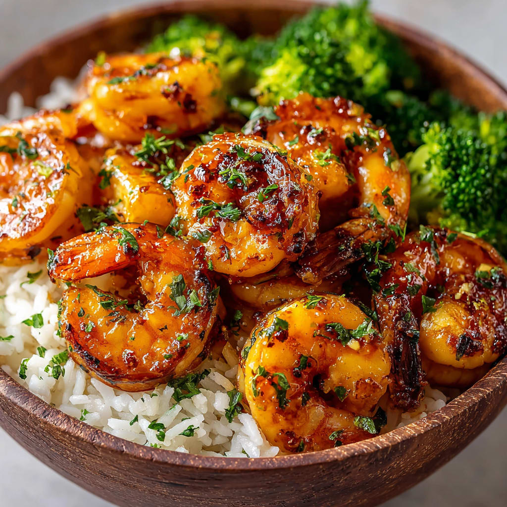 Honey Garlic Shrimp Bowls