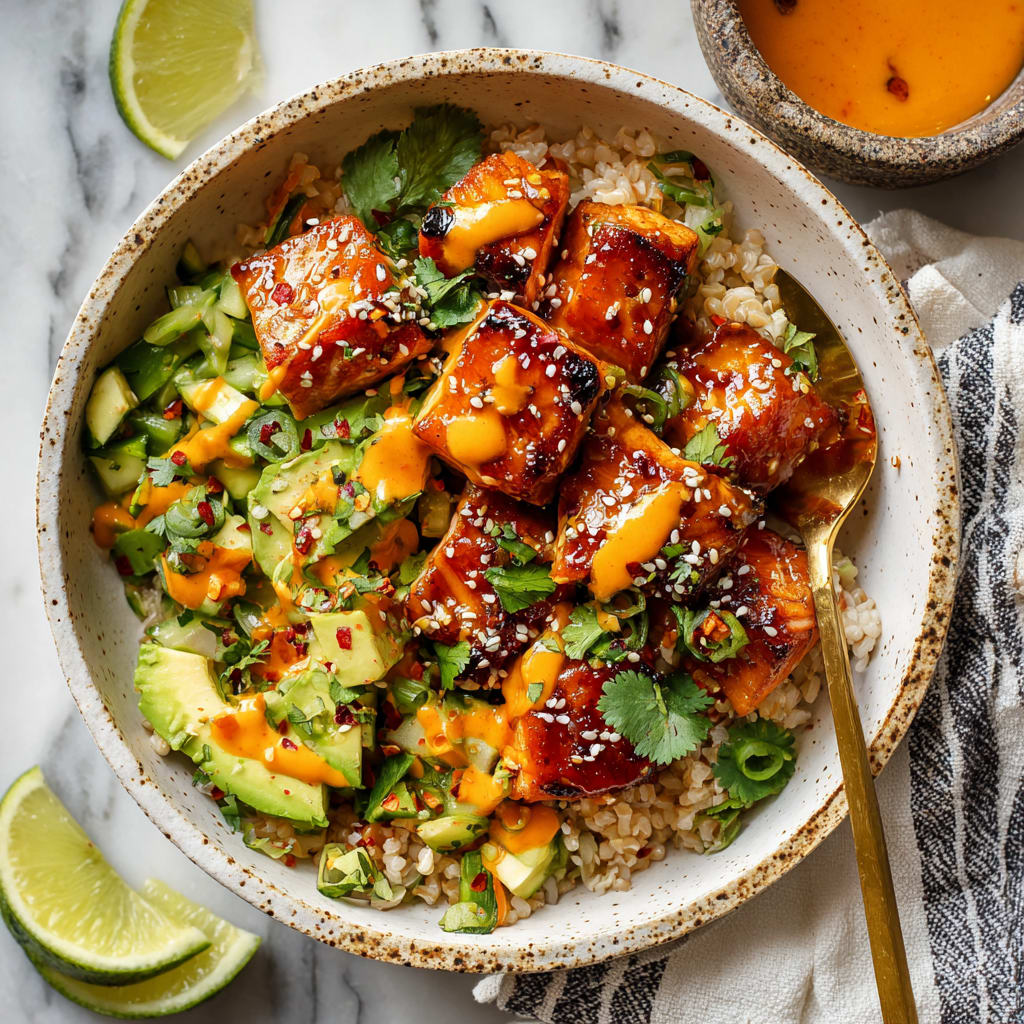 Honey Glazed Salmon Bowl Recipe