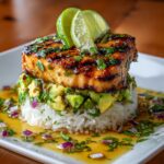 Honey Lime Chicken & Avocado Rice Stack