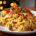 Irresistible Spicy Southern Cheesy Chicken Spaghetti Casserole