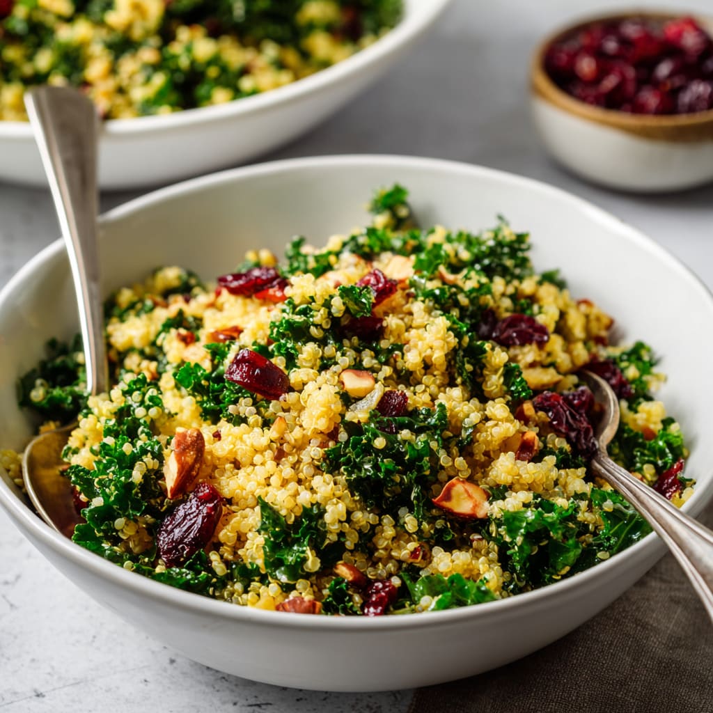 Kale Cranberry Quinoa Salad