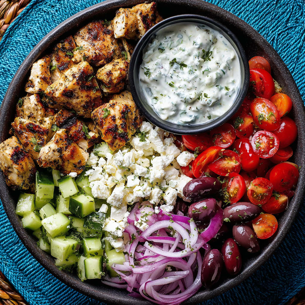 Low-Carb Greek Chicken Bowls