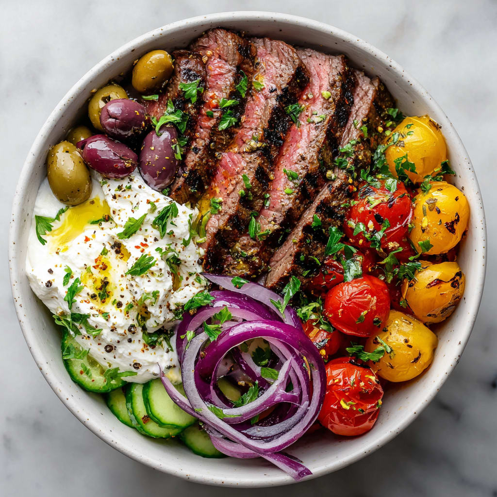 Mediterranean Steak Bowl Recipe
