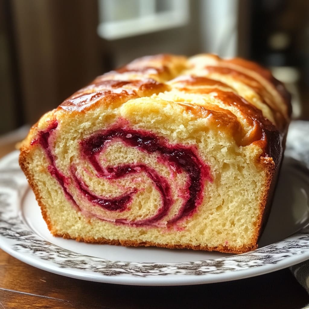 Raspberry Swirl Brioche Loaf Recipe