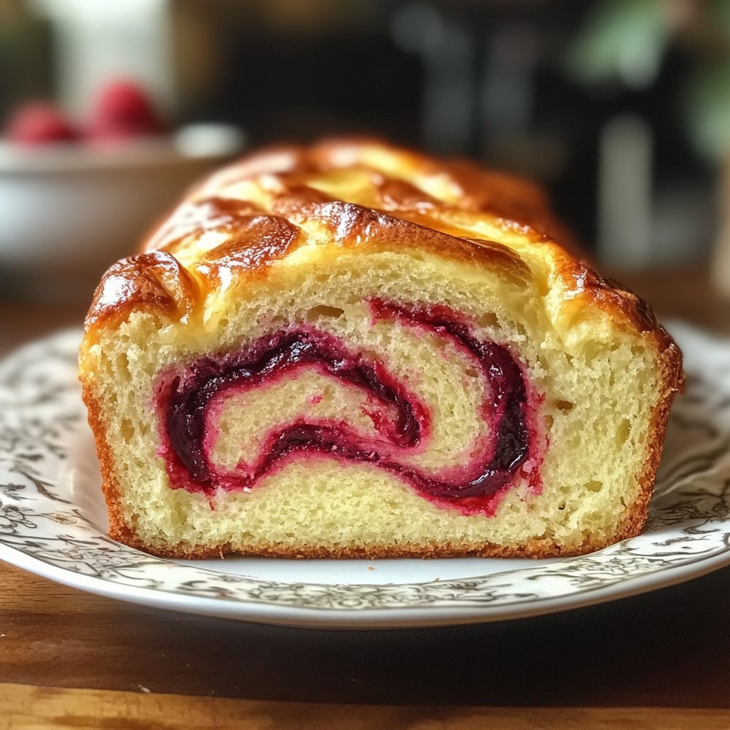 Raspberry Swirl Brioche Loaf Recipe