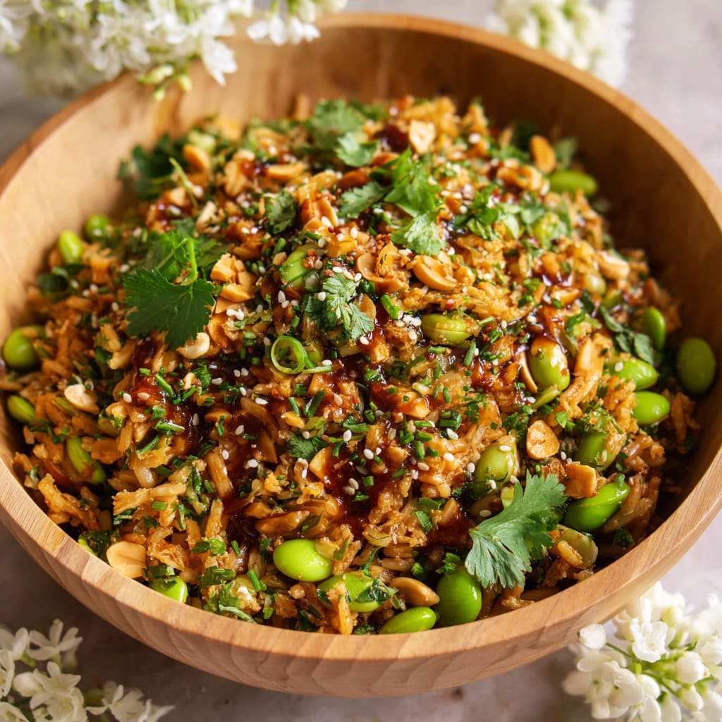 Satay Crispy Rice Salad