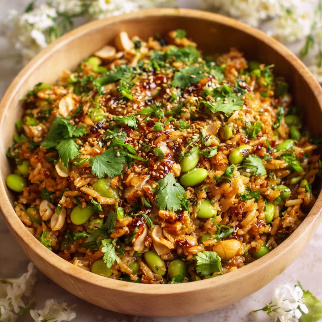 Satay Crispy Rice Salad
