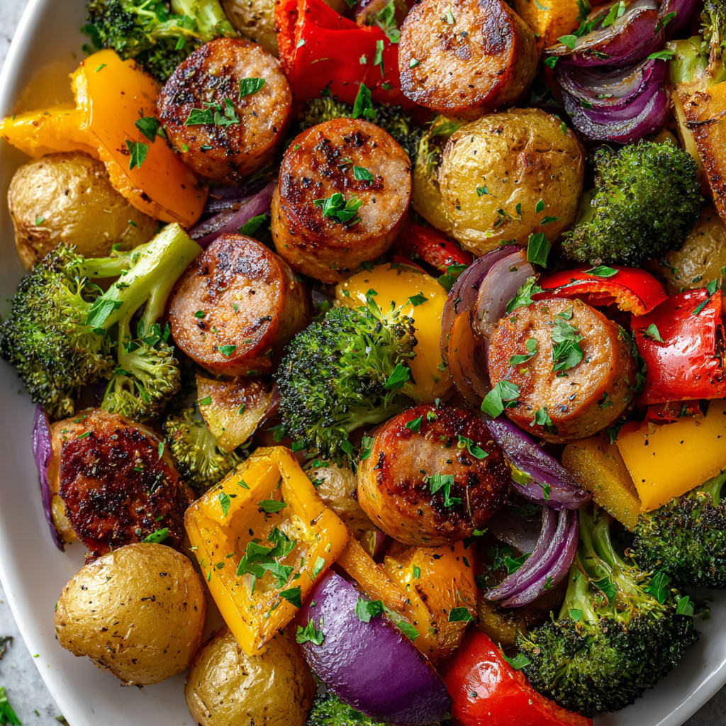 Sheet Pan Chicken Sausage and Veggies