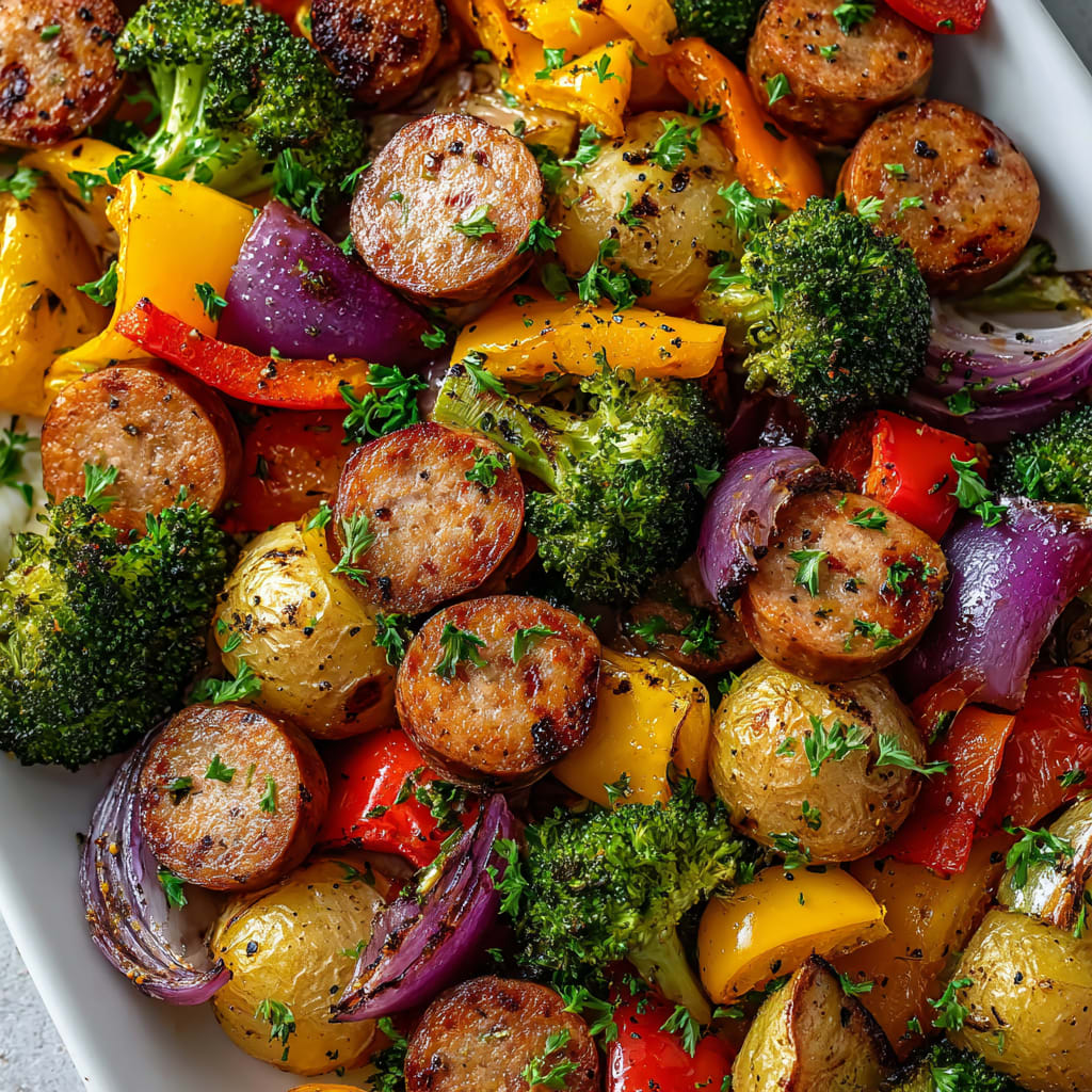 Sheet Pan Chicken Sausage and Veggies