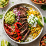 Steak Fajita Bowl + Corn Salsa