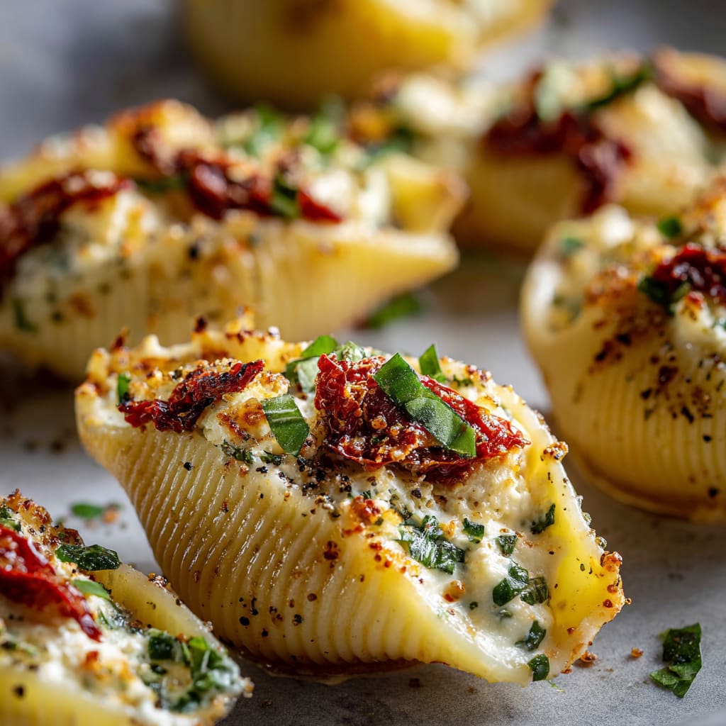 Sun-Dried Tomato and Ricotta Stuffed Shells