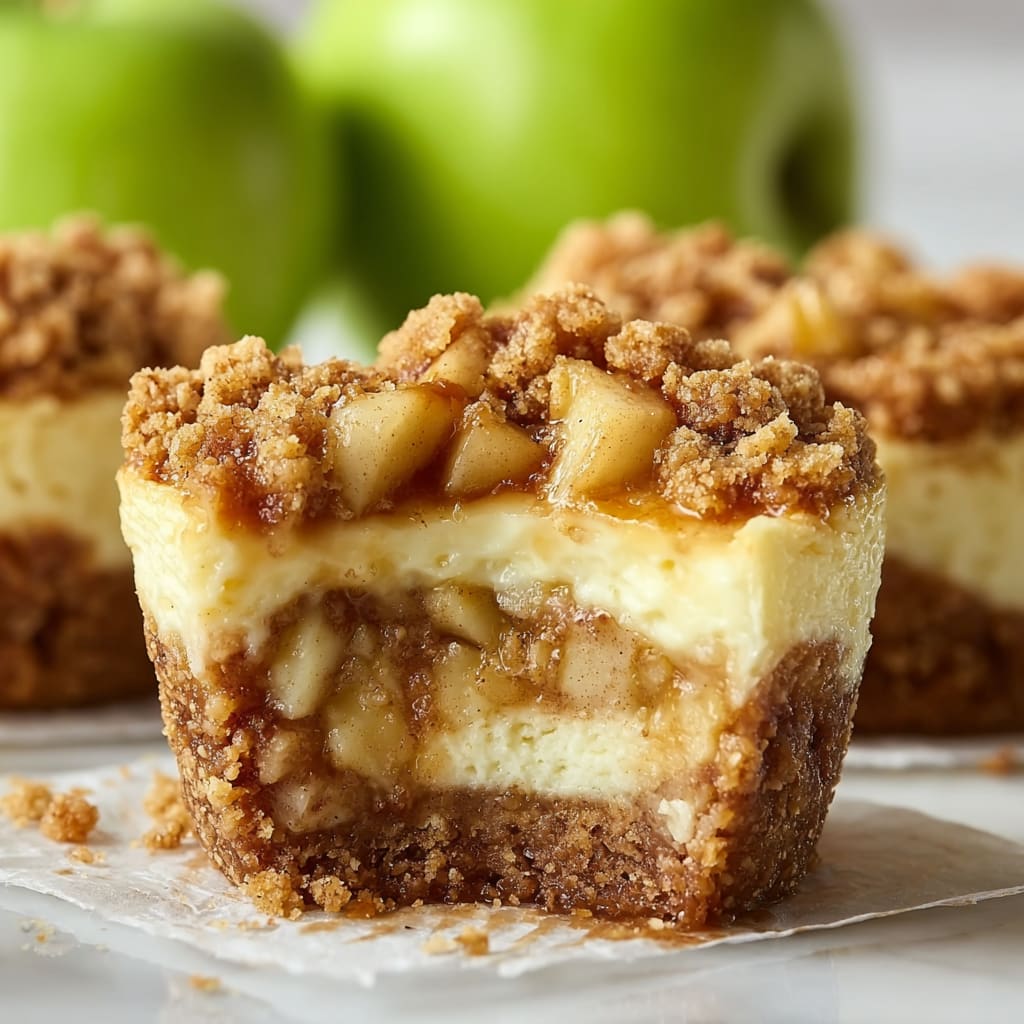 Apple Crisp Mini Cheesecakes