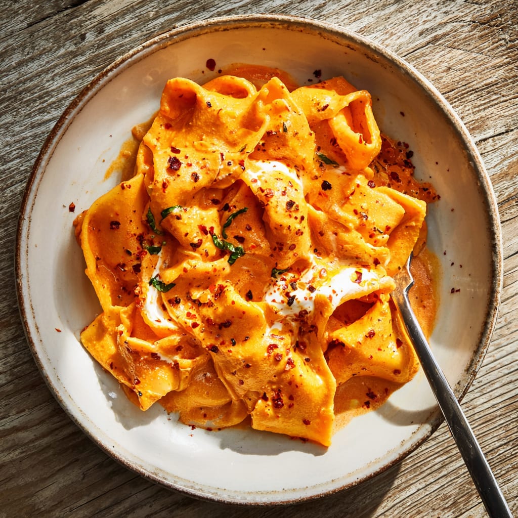 Creamy Tomato Burrata Pasta