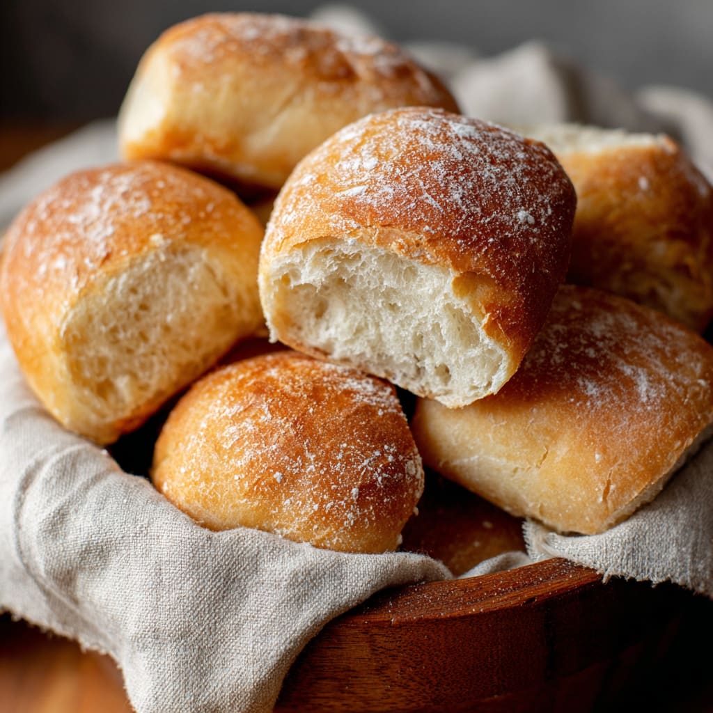 Easy Small Batch Ciabatta Rolls