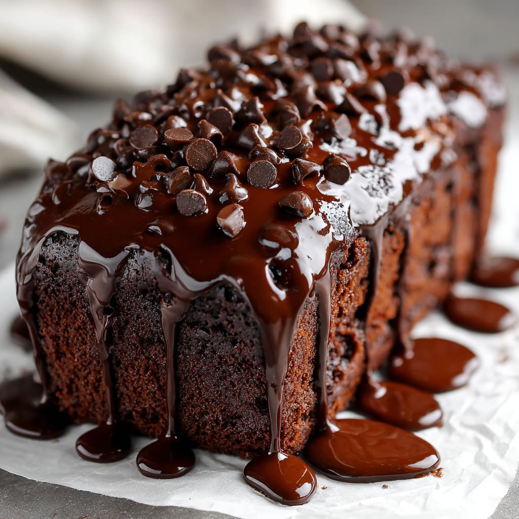 Hot Fudge Brownie Bread